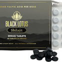 Black Lotus Shilajit, Resin Tablets, 60 Count, 200mg Each, 100% Pure Natural Shilajit for Men & Women with Amino Acids, 140mg Fulvic Acid, 85 Ionic Trace Minerals, for Immune Support, Focus, Energy