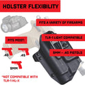 Crucial Concealment®, Ambidextrous Universal Light Holster for TLR-1/TLR-1 HL | Concealment Holster with Light | Adjustable Retention | IWB Holster Clip
