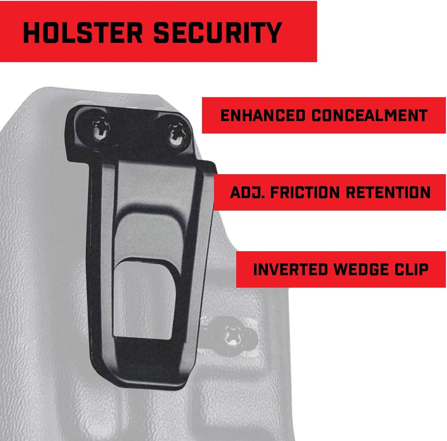 Crucial Concealment®, Ambidextrous Universal Light Holster for TLR-1/TLR-1 HL | Concealment Holster with Light | Adjustable Retention | IWB Holster Clip