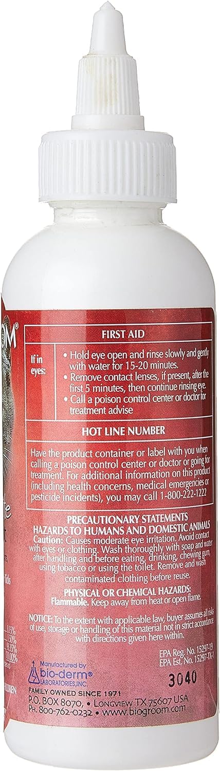 Bio-Groom, Ear Mite Treatment - Dog Ear Infection Treatment, Cruelty-Free, Made in USA, Dog Ear Drops, Gentle Wax Remover, Ear Cleaner for Dogs and Cats - 4 fl oz 1-Pack