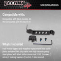 Techna Clip, Concealment System for Glock Models - Durable High-Carbon Spring Steel Gun Clip w/Teflon Coat 1500 - Ambi, Easy-to-Install Gun Holster Clip (Black)