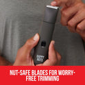 HAPPY NUTS, The Lumberjack Electric Groin & Body Hair Trimmer for Men - Men's Body Groomer Kit for Privates - Smooth Ball & Pubic Hair Shaver (Graphite)