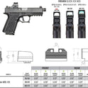 Night Fision, Optics Ready Stealth .290-.297 Night Sight Set Compatible with Glock 43/43X/43X MOS Designed for Lower 1/3rd Co-Witness with Shield RMSc, Holosun 507K & EPS Carry, Swampfox Sentinel
