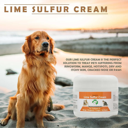 Classic's, Lime Sulfur Pet Skin Cream (2 oz) - Pet Care and Veterinary Treatment for Itchy and Dry Skin - Safe Solution for Dog, Cat, Puppy, Kitten, Horse