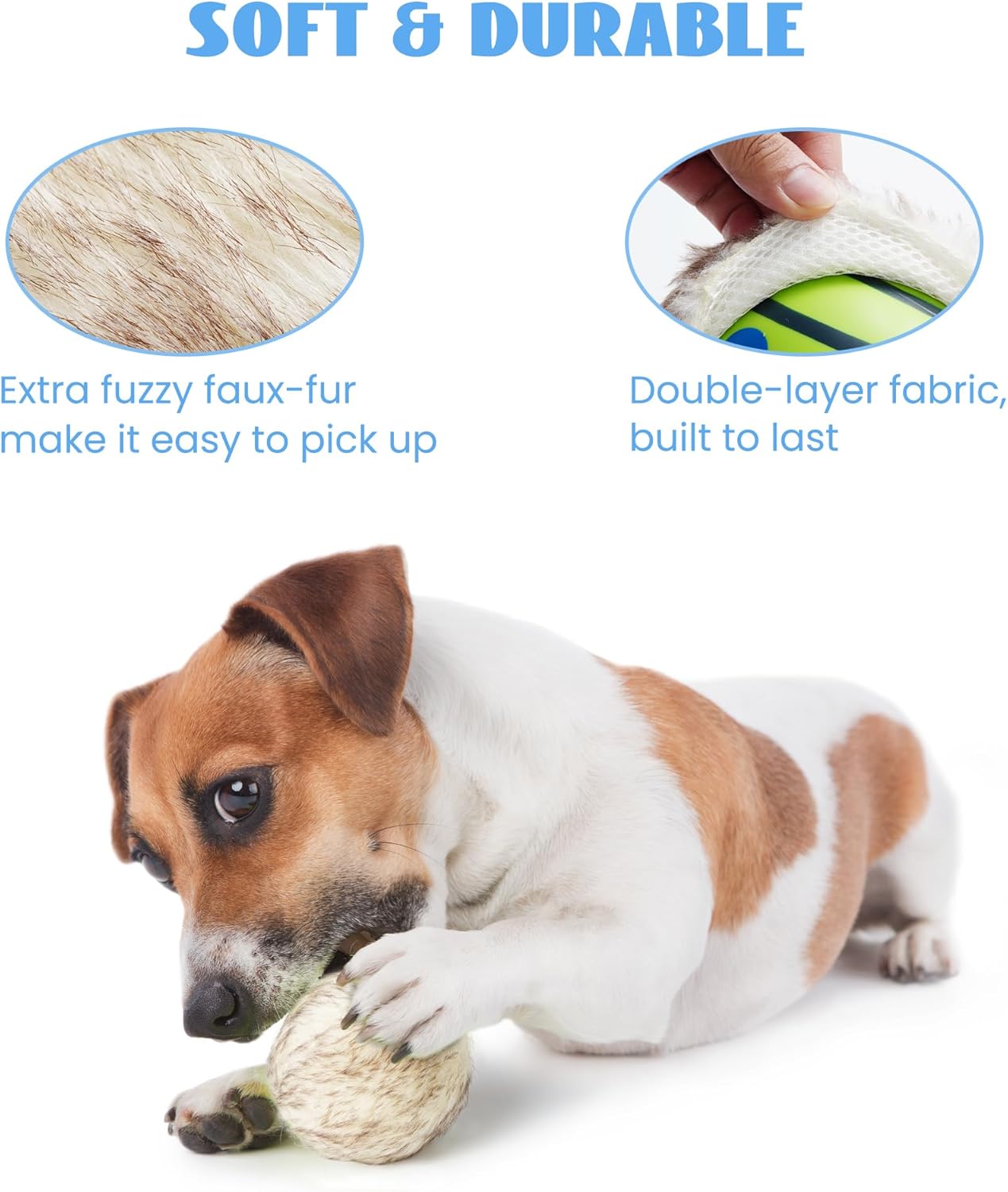 Nocciola, Wobble Giggle Ball for Dogs, Interactive Dog Toys for Boredom, Squeaky Ball Dog Toys to Keep Them Busy, Pet Toys for Small Medium Large Dogs, Fun Giggle Sounds When Rolled or Shaken (S)