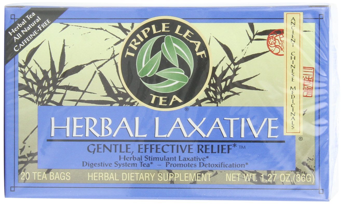 Triple Leaf Tea, Herbal Laxative, 20 Tea Bags (Pack of 6)