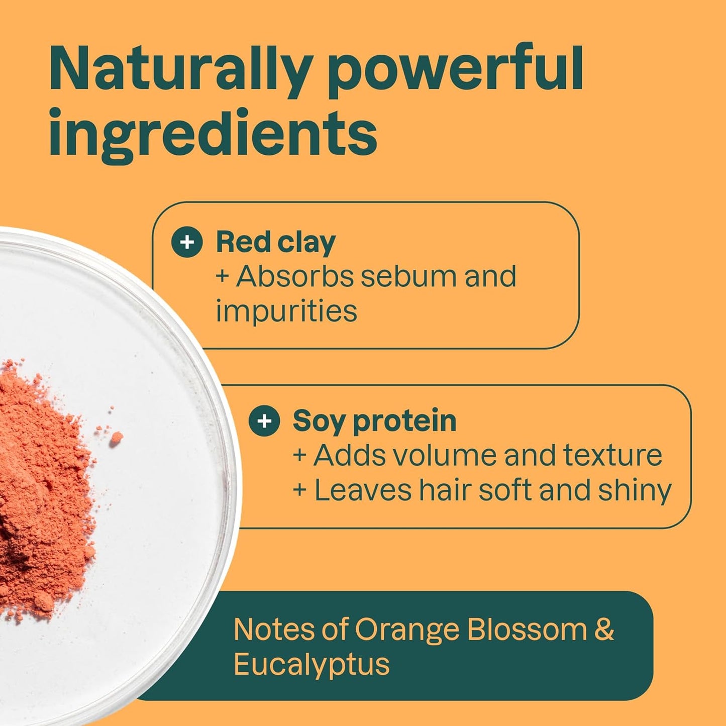 ATTITUDE, Volume & Shine Shampoo Bar, Natural Origin, for Thin and Flat Hair, Soy Protein & Red Clay, EWG Verified & Clean Ingredients, Vegan, Orange Blossom & Eucalyptus, 4 Oz