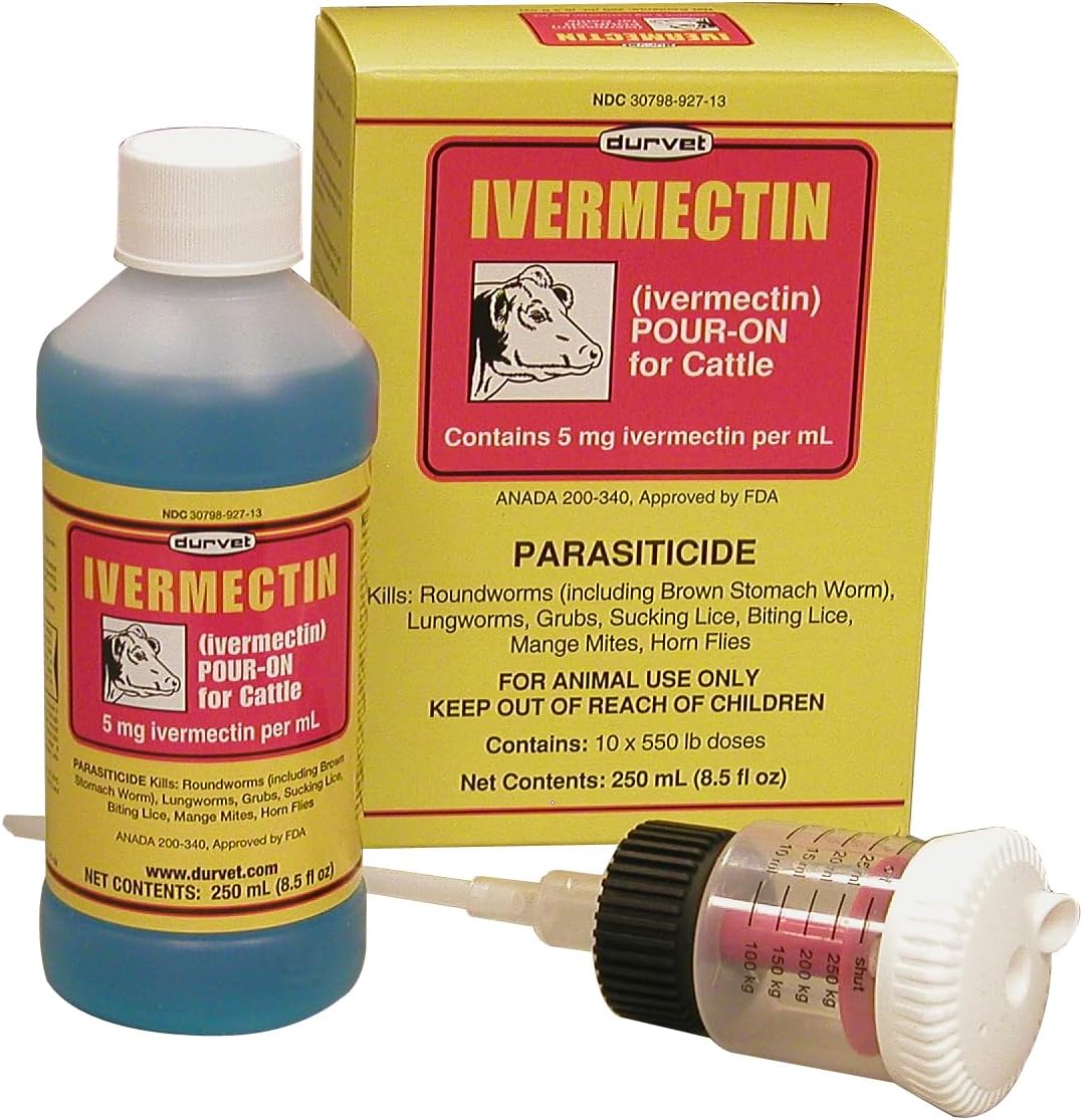 Durvet, Ivermectin Pour On Dewormer 250mL