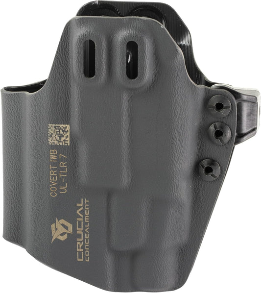 Crucial Concealment® , Universal Ambidextrous Light Holster | Concealment Holster with Light | Adjustable Retention | IWB Holster Clip