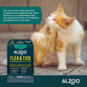 ALZOO, Natural Flea & Tick Squeeze-On for Cats, Helps Repel Fleas, Ticks & Mosquitos, Up to 3-Months Protection, Plant-Based Active Ingredients, Water-Resistant, 3 EZ-On Applicators Per Pack