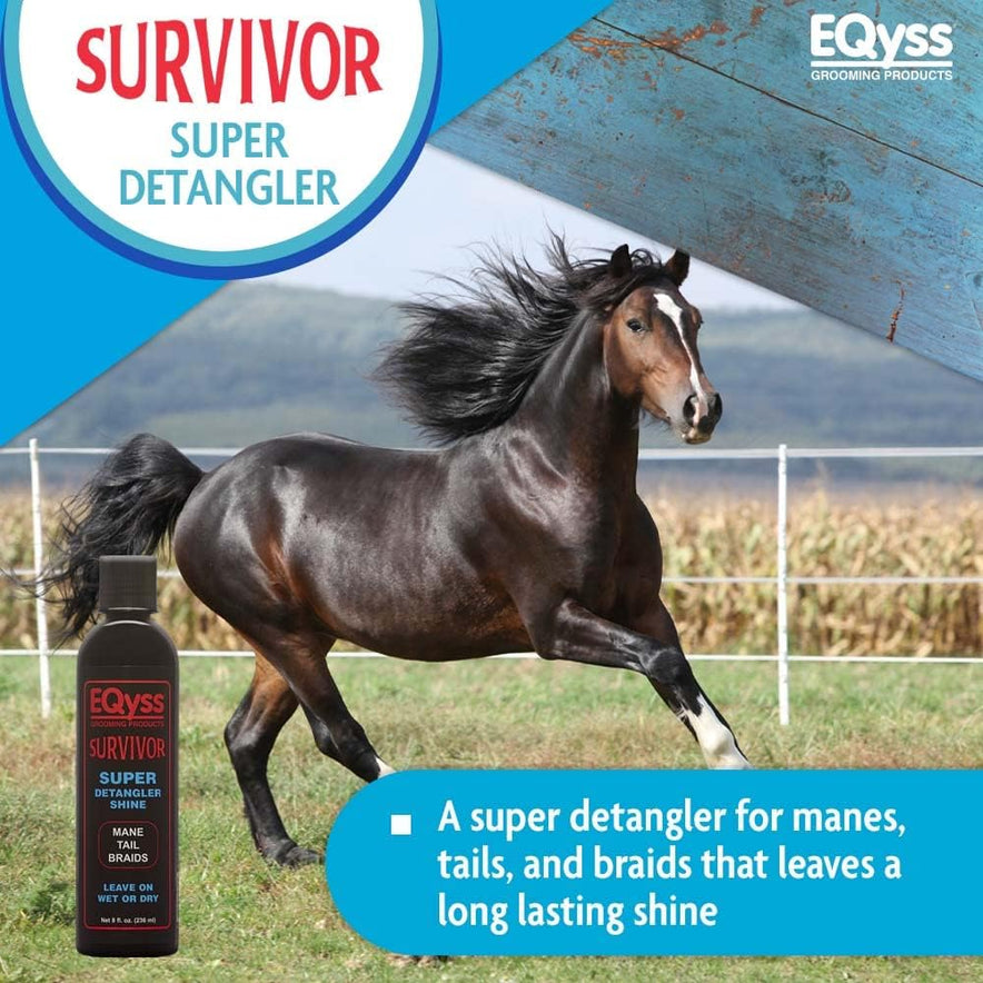 Eqyss, Survivor Equine Detangler - Perfect for Manes, Tails, Braids, or Feathered Legs