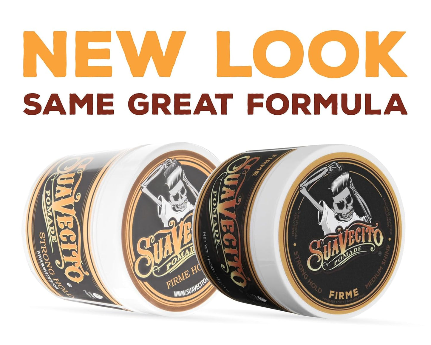 Suavecito, Pomade Firme (Strong) Hold 4 oz, 3 Pack - Strong Hold Hair Pomade For Men - Medium Shine Water Based Wax Like Flake Free Hair Gel - Easy To Wash Out - All Day Hold For All Hair Styles