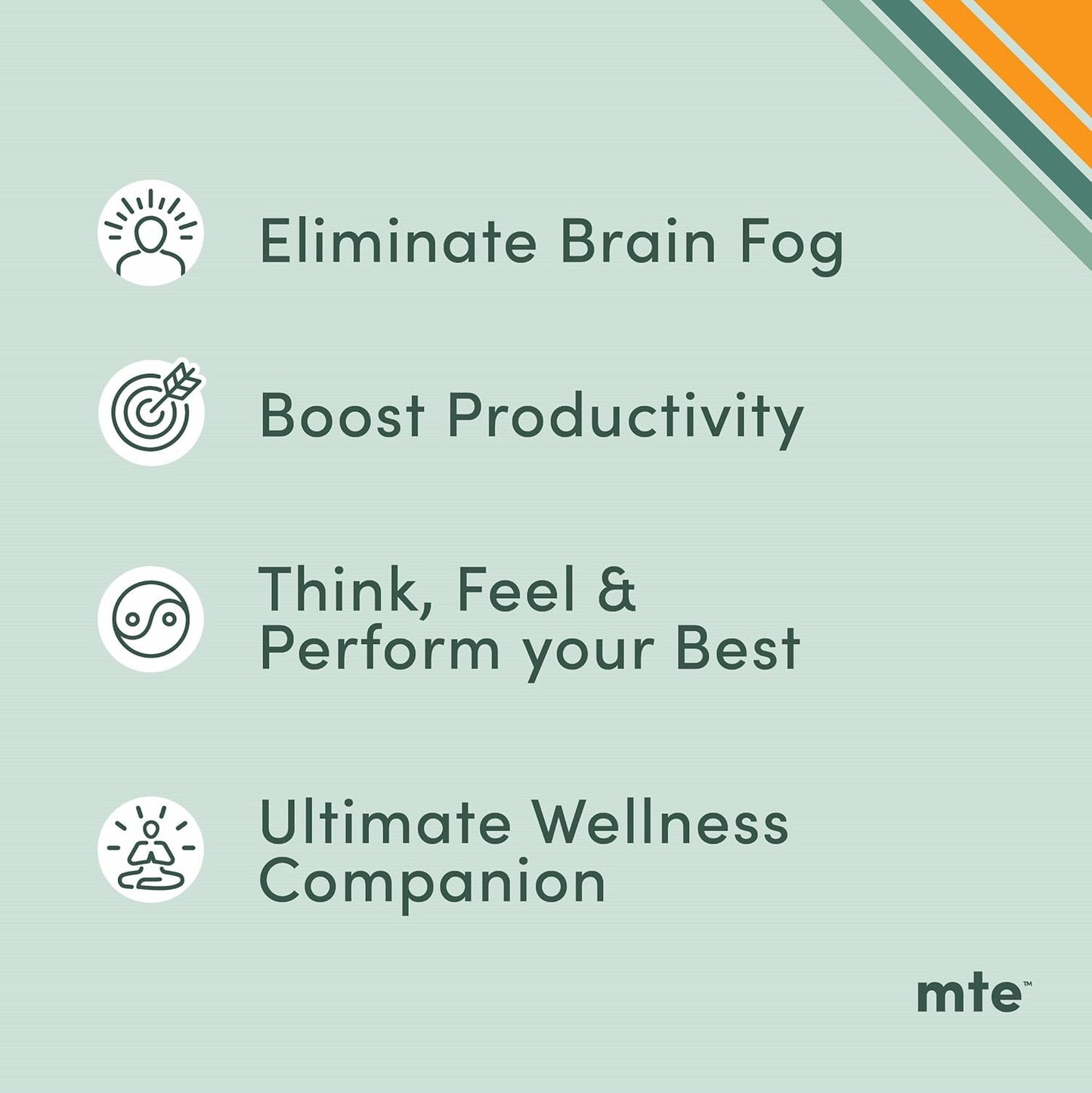 MTE®, Wellness Powder for Focus, Productivity & Energy | Adaptogen & Nootropics Support Brain & Body | Caffeine-Free | No Sugar or Additives