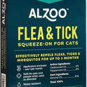 ALZOO, Natural Flea & Tick Squeeze-On for Cats, Helps Repel Fleas, Ticks & Mosquitos, Up to 3-Months Protection, Plant-Based Active Ingredients, Water-Resistant, 3 EZ-On Applicators Per Pack