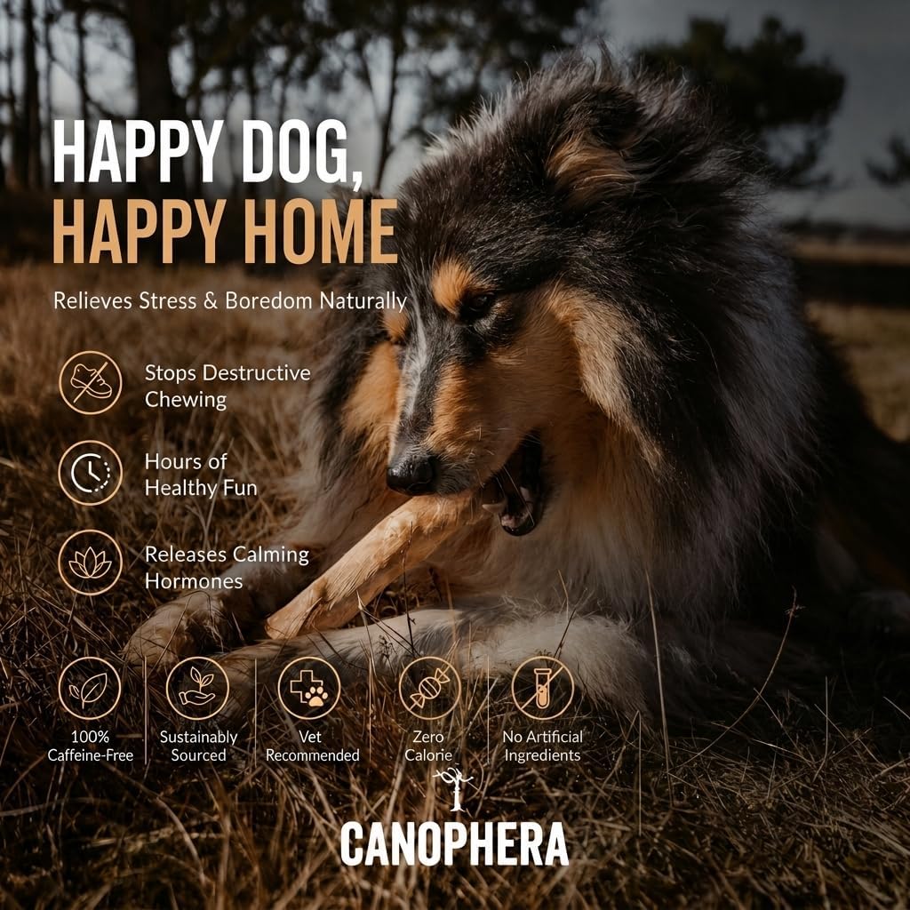 Canophera, Coffee Wood Dog chew Sticks for Regular chewers - Size Large