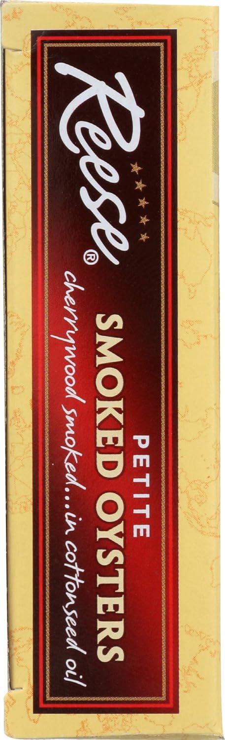Reese, Petite Smoked Oysters, 3.7-Ounces (Pack of 10)
