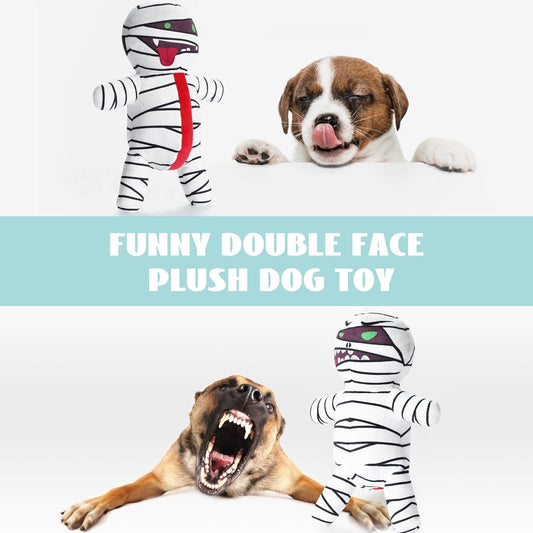 Nocciola, Zombie Mummy Dog Toys with Organs: Funny Cool Hide and Seek Squeaky Chew Toys for Puppies, Small and Medium Size Breed, Plush Stuffed Cognitive Puzzle Toys for Training