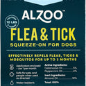 ALZOO, Plant Based Flea & Tick Squeeze-On for Dogs, Helps Repel Fleas, Ticks & Mosquitos, Up to 3-Months Protection, Plant-Based Active Ingredients, Water-Resistant, 3 EZ-On Applicators Per Pack