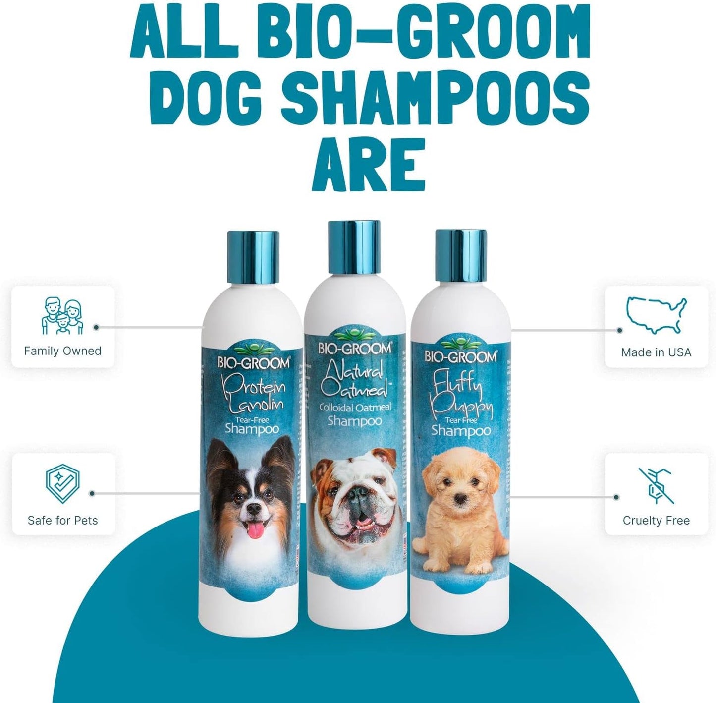 Bio-Groom, Oatmeal Dog Shampoo – for Allergies and Itching, Cruelty-Free, Dog Bathing Supplies, Puppy Shampoo for Sensitive Skin, Made in USA, Anti-Itch Dog Products – 32 fl oz 1-Pack
