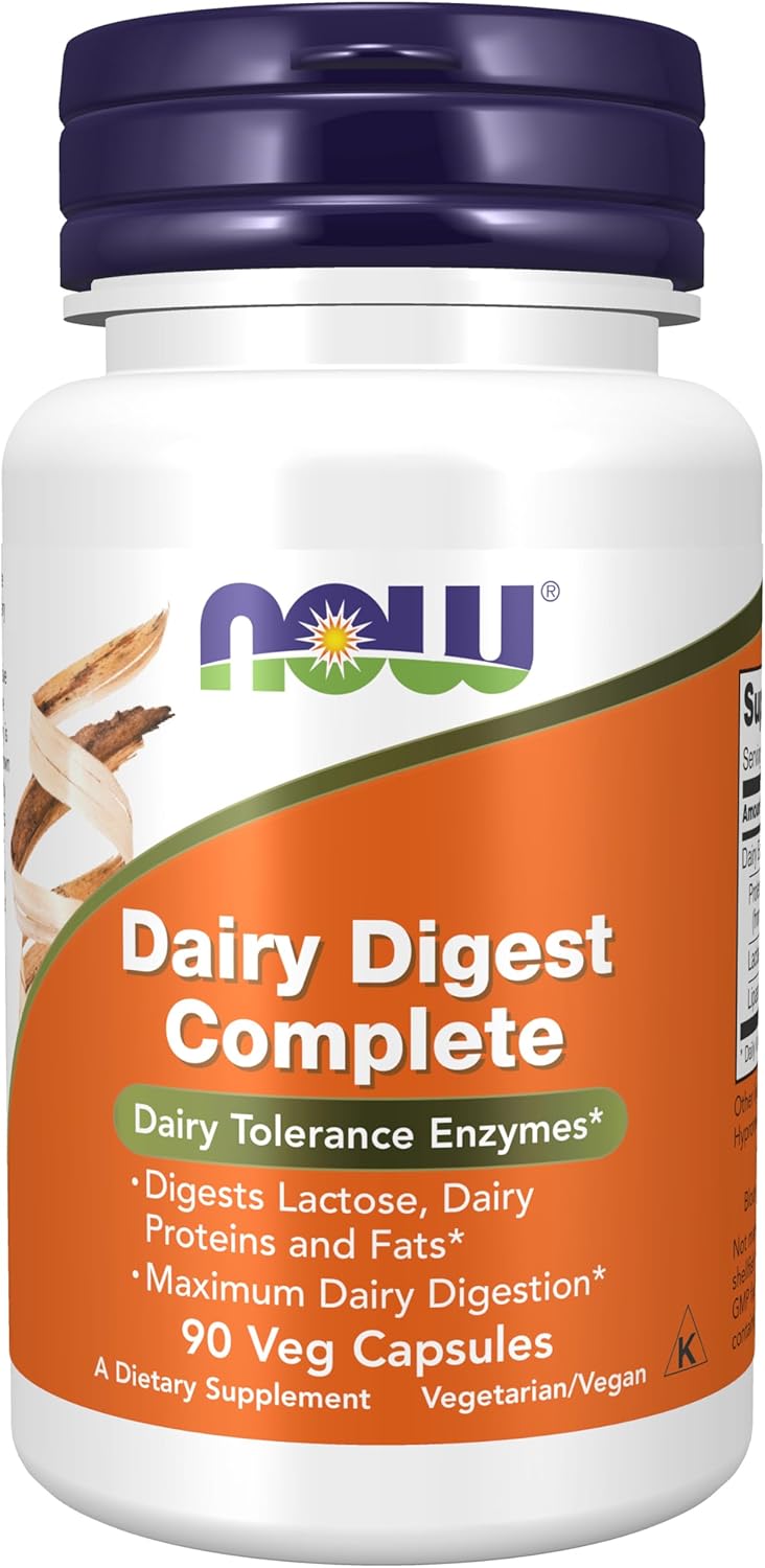 NOW Foods, Dairy Digest Complete 90 VegiCaps (Pack of 2) – New Life ...