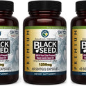 Amazing Herbs, Premium Black Seed Oil Capsules - High Potency, Cold Pressed Nigella Sativa Aids in Digestive Health, Immune Support & Brain Function - 60 Count, 1250mg (Pack of 3)