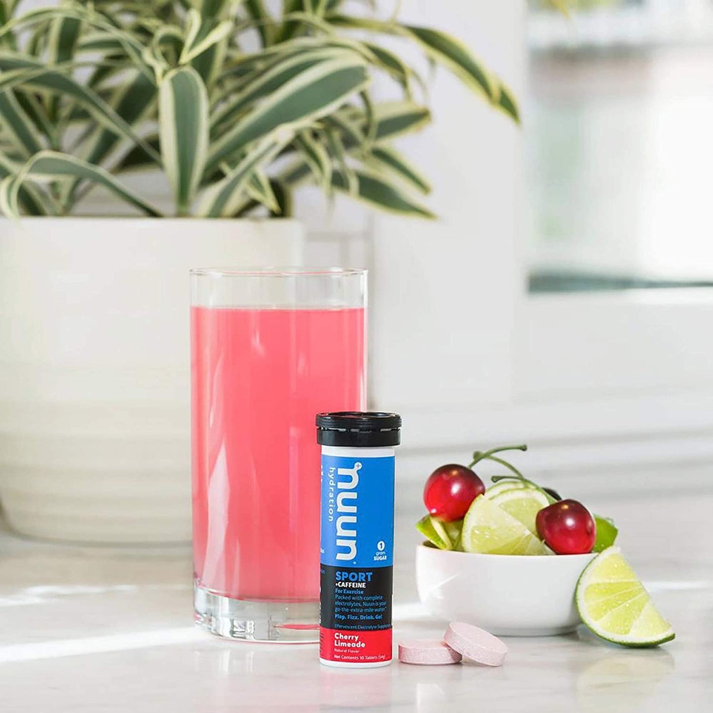 Nuun Energy, Cherry Limeade Electrolyte + Caffeine Tablets (3 Tubes of 10 Tabs)3