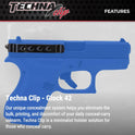 Techna Clip, Concealment System for Glock Models - Durable High-Carbon Spring Steel Gun Clip w/Teflon Coat 1500 - Ambi, Easy-to-Install Gun Holster Clip (Black)
