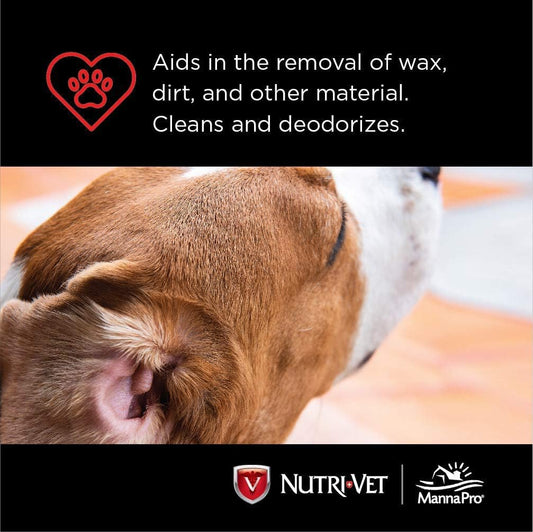 Nutri-Vet, (3 Pack) Ear Cleanse Liquid for Dogs - 8-Ounces each