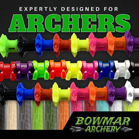 Bowmar Archery, Nose Button, Extremely Light Weight, Creates Consistent Anchor Point, Two Sizes Included