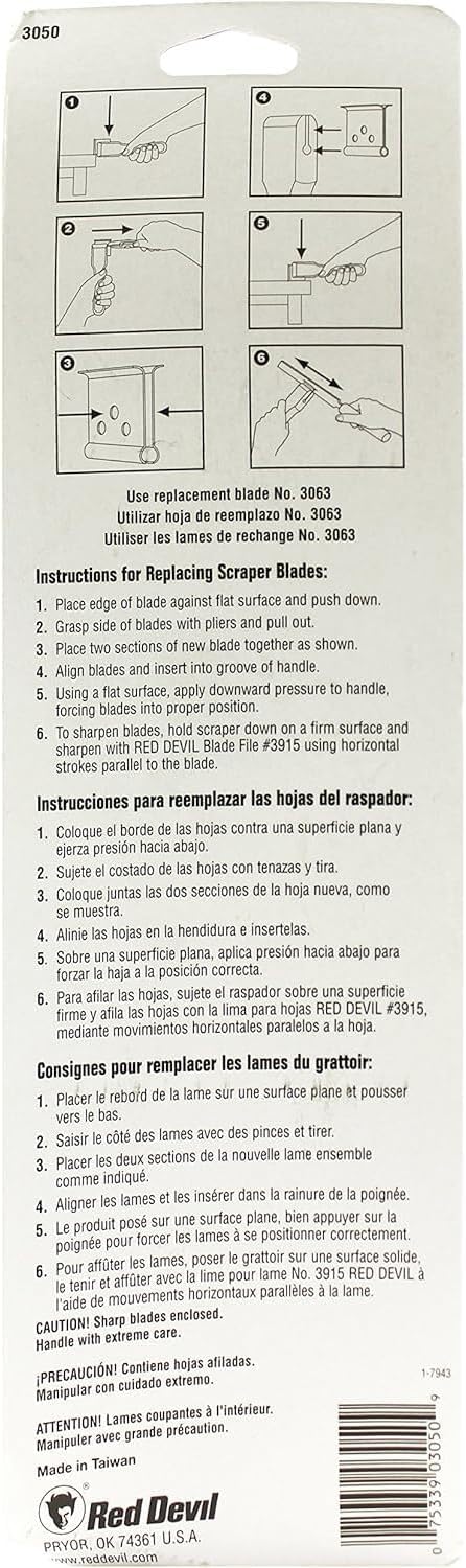 Red Devil, 3050 2-1/2" Double-Edge Paint Scraper