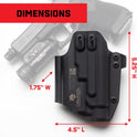 Crucial Concealment®, Ambidextrous Universal Light Holster for TLR-1/TLR-1 HL | Concealment Holster with Light | Adjustable Retention | IWB Holster Clip