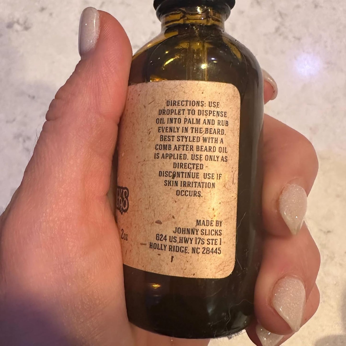 Johnny Slicks, Organic Beard Oil | Moisturize, Soften, Promote Hair Growth, Reduce Itch (US Made, Veteran Owned Handcrafted with Clean Ingredients), Rugged