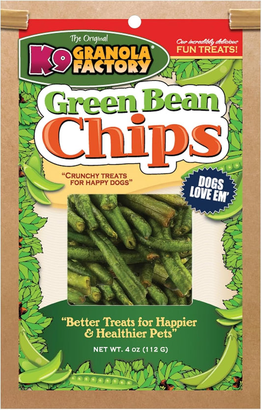 K9 Granola Factory, Green Bean Chips Dog Treat, 5 Oz