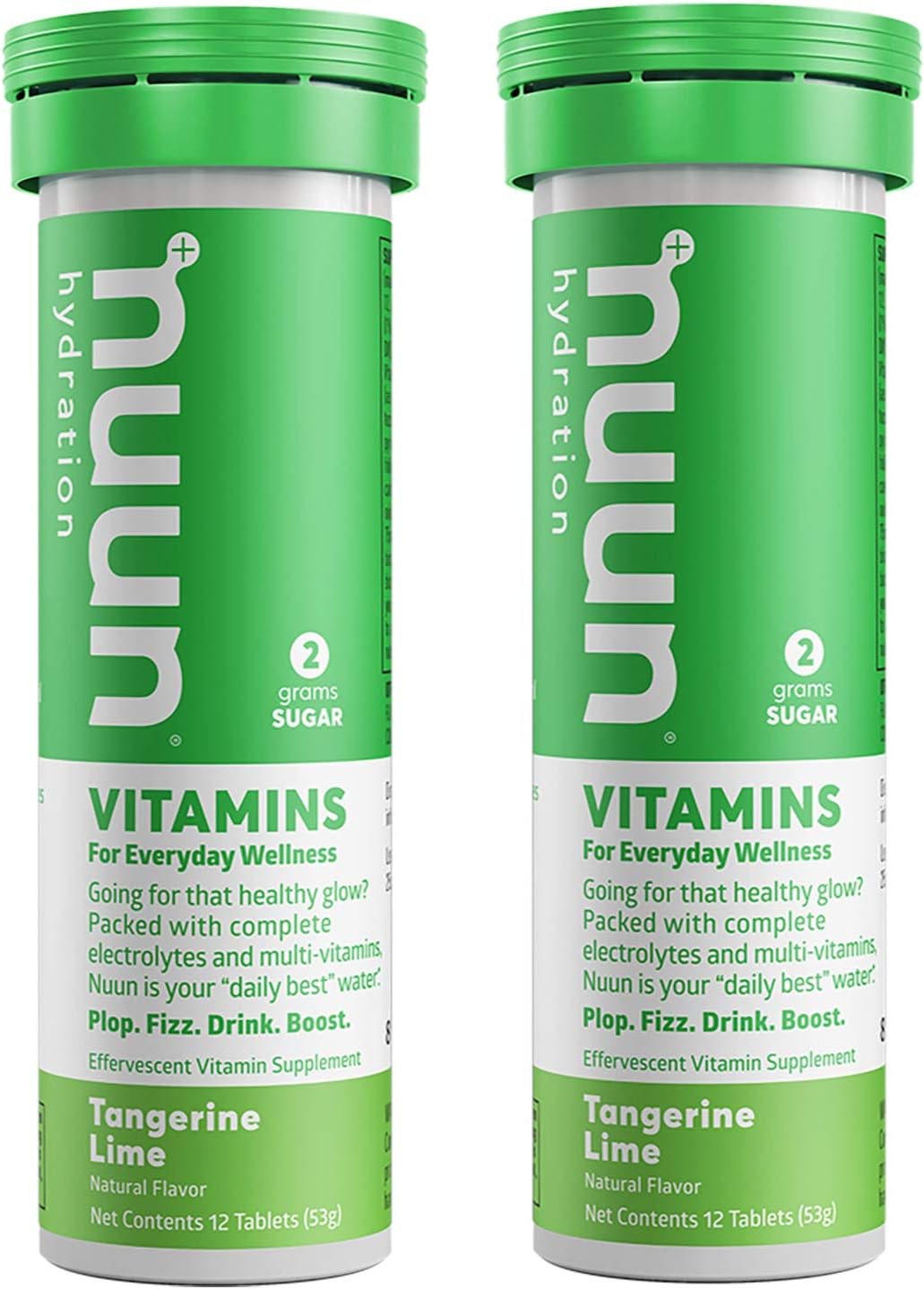 Nuun, Vitamins Tangerine Lime Daily Hydration Supplement (2 Tubes of 12 Tablets)