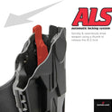 Safariland, 7378, ALS Paddle and Belt Loop Combo Holster, Right Hand