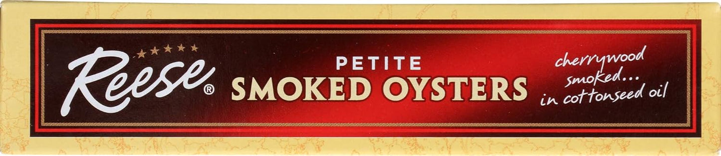 Reese, Petite Smoked Oysters, 3.7-Ounces (Pack of 10)