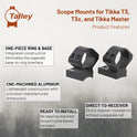 Talley, Scope Mounts for Tikka T3/T3X/Tikka Master & Knight MK-85