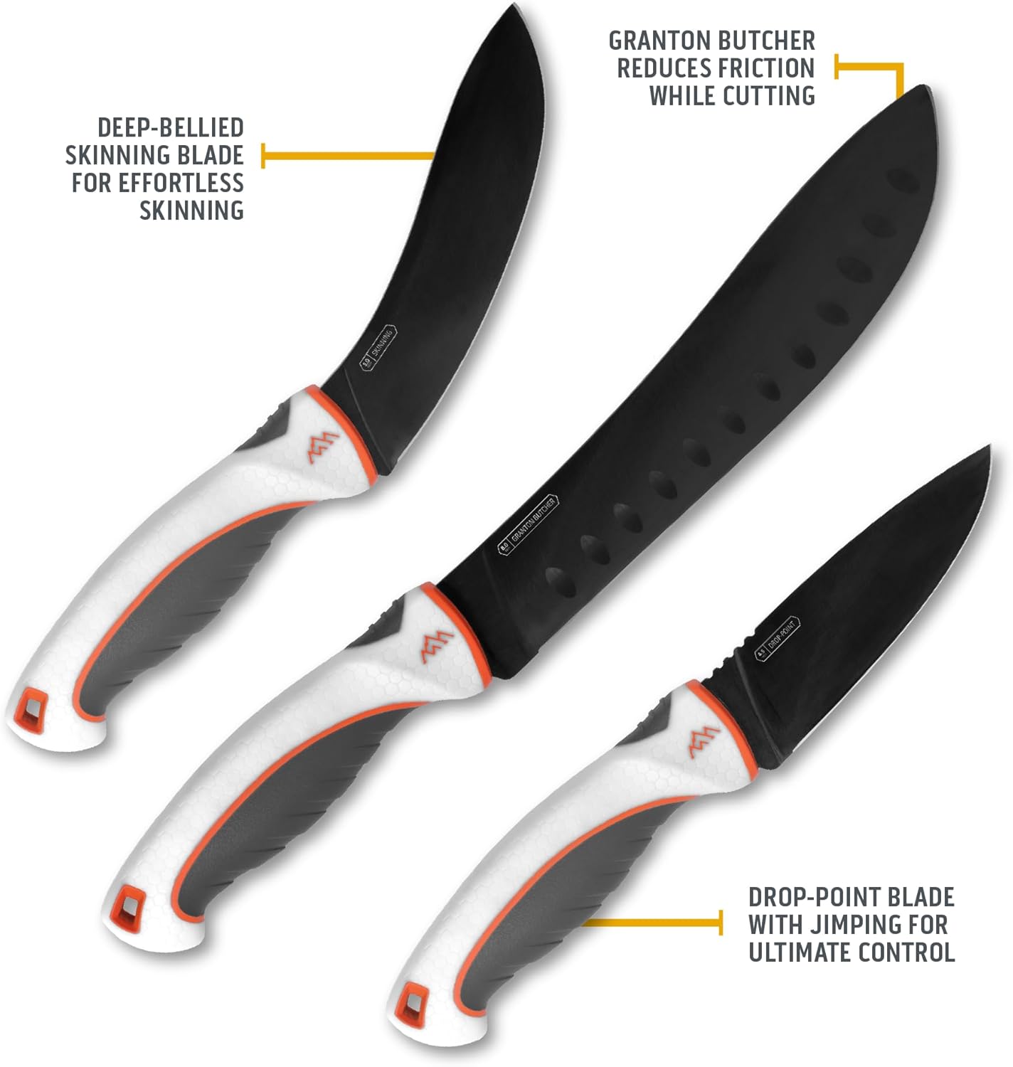 OUTDOOR EDGE, ErgoMax 6-Piece Professional Game Processing Knife Set | Caping & Boning Knives, Skinning Knife, Butcher Knife | Elite Big Game, Elk & Deer Hunting Gear | Perfect Field Dressing Knife Set