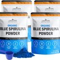 Organic Blue Spirulina Powder, 120 Servings - 100% Pure Superfood Blue-Green Algae, Natural Food Coloring for Smoothies & Protein Drinks - Non GMO, Gluten-Free, Vegan + USDA Certified, No Fishy Smell