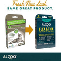ALZOO, Natural Flea & Tick Squeeze-On for Cats, Helps Repel Fleas, Ticks & Mosquitos, Up to 3-Months Protection, Plant-Based Active Ingredients, Water-Resistant, 3 EZ-On Applicators Per Pack