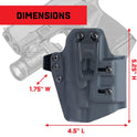 Crucial Concealment® , Universal Ambidextrous Light Holster | Concealment Holster with Light | Adjustable Retention | IWB Holster Clip