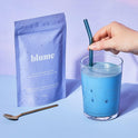 Blume, Blue Lavender Latte - Calming Lavender Powder for Drinks- Lavender Milk Tea Drink Mix with Blue Spirulina and Coconut Milk - 30 Servings