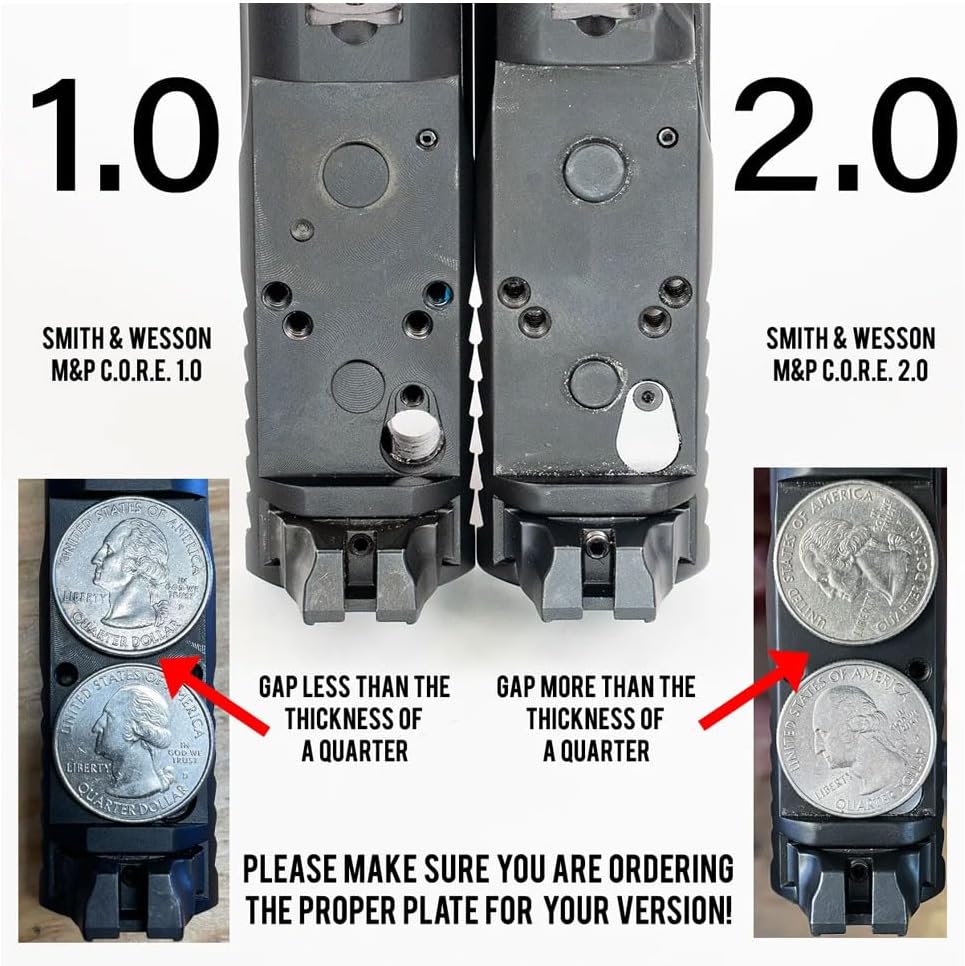 C+H, Precision Optics Adapter Plate for Smith & Wesson M&P 2.0 C.O.R.E. and Trijicon RMR/SRO, Holosun 407C/507C/508C/508T