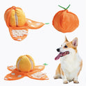 Nocciola, Hide and Seek Plush Dog Toys, Orange Tangerine Interactive Dog Toy for Small Dogs, Puppy Squeaky Toy with Crinkle Papers, Puzzle Toy for Boredom, Nose work Pet Toy for Small Medium Dogs