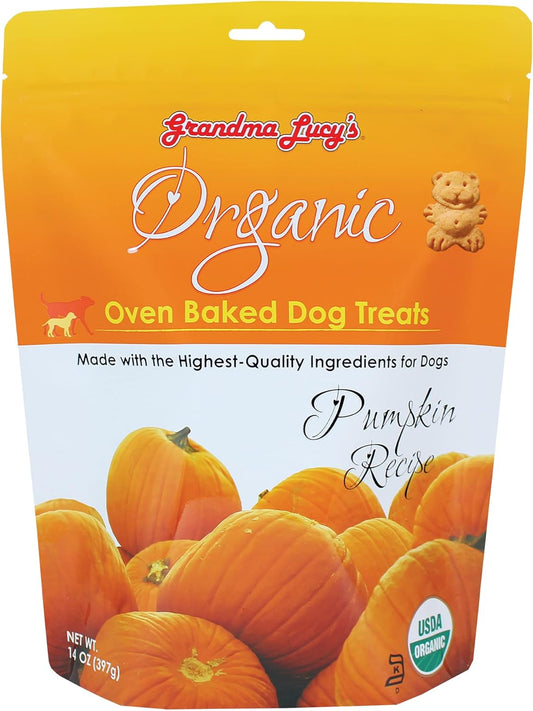Grandma Lucy's, Organic Baked Dog Treats - Pumpkin - 14Oz