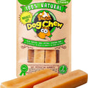 Tibetan Yak Cheese Dog Chew, Sticks (2 Medium Chews) - Natural, Handmade, Long-Lasting, Easy to Digest, Ideal for Medium Dogs and Aggressive Chewers, Rawhide, Grain and Gluten Free, Keeps Dogs Busy