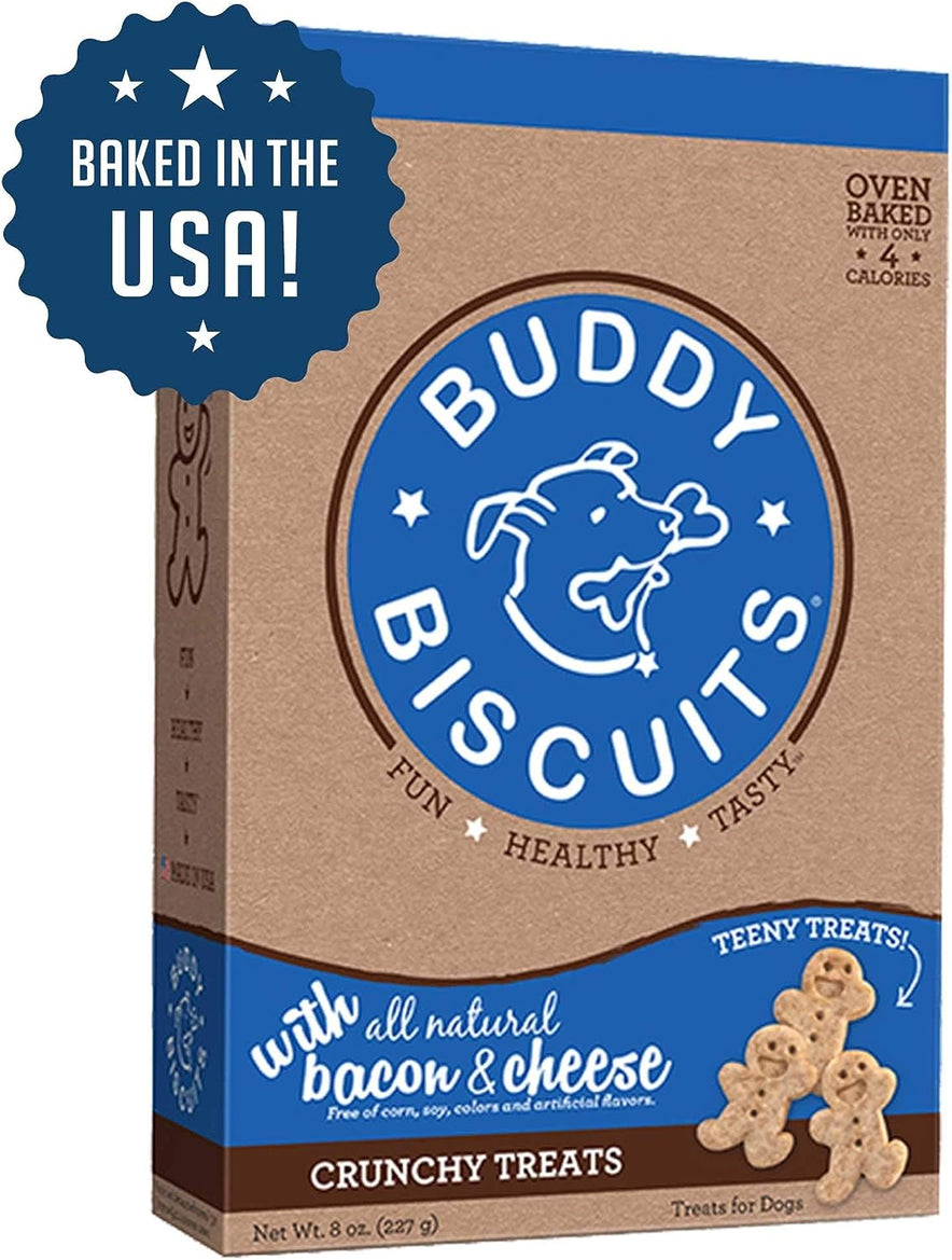 Buddy Biscuits, Oven Baked Teeny Treats with Bacon & Cheese, 6 pack, 48 ounces