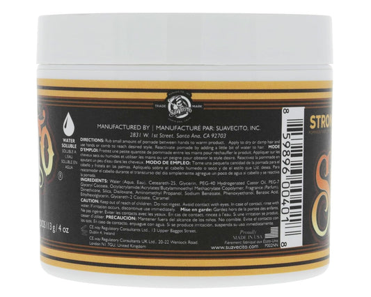 Suavecito, Pomade Firme (Strong) Hold 4 oz, 3 Pack - Strong Hold Hair Pomade For Men - Medium Shine Water Based Wax Like Flake Free Hair Gel - Easy To Wash Out - All Day Hold For All Hair Styles