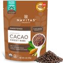 Navitas Organics, Cacao Sweet Nibs, 4oz. Bag, 28 Servings — Organic, Non-GMO, Gluten-Free