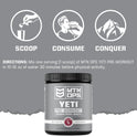 MTN OPS, Yeti Monster Pre-Workout Powder Energy Drink, 30-Serving Tub, Blue Raspberry